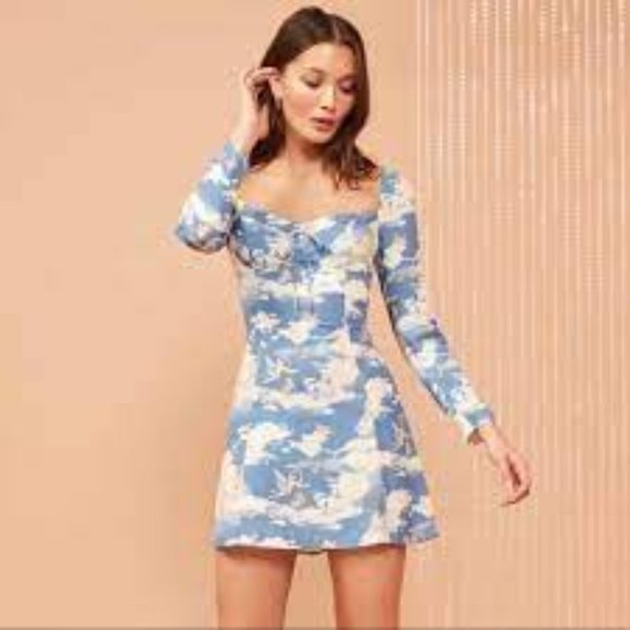 MAJOR ISO! Reformation Sydney Cielo Dress size 14 - Picture 1 of 3
